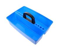 Panier de Laboratoire en Plastique pour Flacons et Tubes à essai | Bleu Portable, Compartiments Séparés, Poignée Robuste, Porte-Tubes Intégré, Rangement Pratique sur Pailloirs et Tables