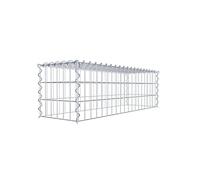 Panier de pierre gabion carré, Largeur de maille 5 x 10 cm, profondeur 30 cm, la culture Panier de type 3, spirale Fermeture, galvanisé 100 x 30 x 30 cm