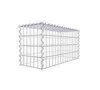 Panier de pierre gabion carré, Largeur de maille 5 x 10 cm, profondeur 30 cm, la culture Panier de type 3, spirale Fermeture, galvanisé 80 x 40 x 30 cm