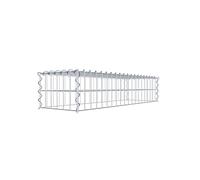 Panier de pierre gabion carré, Largeur de maille 5 x 10 cm, profondeur 30 cm, la culture Panier de type 3, spirale Fermeture, galvanisé 100 x 20 x 30 cm