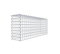 Panier de pierre gabion carré, Largeur de maille 5 x 5 cm, profondeur : 20 cm, la culture Panier type 3, spirale Fermeture, galvanisé 100 x 40 x 20 cm