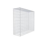 Panier de pierre gabion carré, Largeur de maille 5 x 5 cm, profondeur 30 cm, la culture Panier type 3, spirale Fermeture, galvanisé 100 x 90 x 30 cm