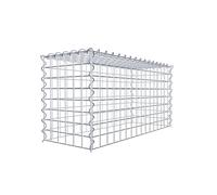 Panier de pierre gabion carré, Largeur de maille 5 x 5 cm, profondeur 30 cm, la culture Panier type 3, spirale Fermeture, galvanisé 80 x 40 x 30 cm
