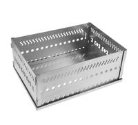 Panier de Pierres de Sauna pour Poêle à Bois, Acier Inoxydable | Cage Argentée 201, Bords Sécurisés et Structure Stable, Usage Extérieur, Vapeur Améliorée