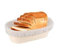Panier de Pousse de - Panier de 9,84" | Bol à Levain Ovale en Rotin | Fermentation de Pâte et Kit de Fabrication de Maison | Outil Fonctionnel de Boulangerie pour Boulanger Amateurs