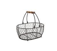 Panier de Provence ovale T & G Woodware de taille moyenne en grillage marron rustique, coloris marron rustique