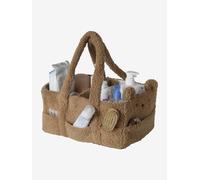 Panier de rangement 2 compartiments beige TU