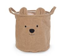 Childhome - Panier de rangement Teddy beige 40 x 40 cm