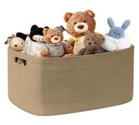 Panier de rangement 72L, corde en coton tressée, panier à linge, panier à jouets, panier à couvertures, idéal pour le salon ou la chambre d'enfant