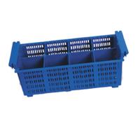 Panier de rangement à couverts 8 compartiments Lacor Bleu 20,5x43x13 cm