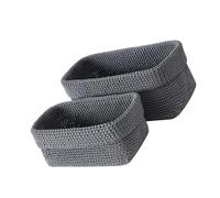 Panier de rangement artisanal en corde de coton tissé, bacs de rangement simples, organisateurs décoratifs pour table de chevet et paniers de décoration de bureau