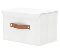 Panier de rangement avec couvercle, 38 x 25 x 25 cm, bacs de rangement, bac de rangement en tissu, rangement pour vêtements