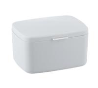 Panier de rangement - Barcelona - Blanc - Plastique sans BPA - 19,5x11x16 cm - Couvercle inclus