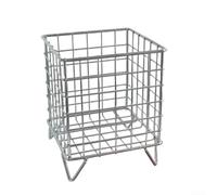 Panier de rangement carré en maille métallique avec oreilles de chat pour cosmétiques, sachets de thé, bureau, design creux, 25 cm (carré)