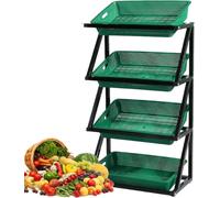 Panier de rangement empilable pour garde-manger, réfrigérateur et présentoirs, assemblage facile, design durable et peu encombrant pour la maison et le bureau