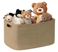 Panier de rangement en corde de coton, 45 litres, tressé, idéal pour les jouets, les couvertures, le linge, le salon, la chambre d'enfant
