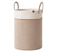 Panier de rangement en corde de coton tressée – Grand panier en coton, panier à linge pour couvertures et jouets d'enfants, panier à linge de 58 litres pour la chambre d'enfant