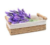 Panier de Rangement en Osier - Corbeille En Corde De Papier Tressée Avec Poignées & Doublures - Bac de Rangement Décoratif - pour Cuisine Placard Chambre Salon Salle de Bain Chambre Enfant Garde-Mange