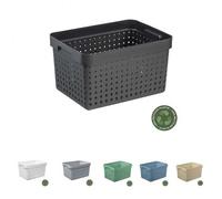 Panier de rangement en plastique L - Gris