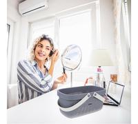Panier de rangement en PP avec anse, design ouvert, idéal pour optimiser l'espace et ranger des produits cosmétiques et des câbles de données à la maison