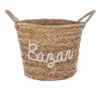 Atmosphera Panier en osier blanc Ø 41 cm
