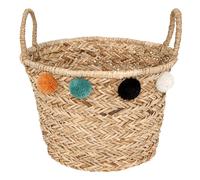 Atmosphera - Panier Enfant Pompons Livi Roseau d41cm