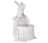 Panier de Rangement en Rotin Blanc 46 x 42 cm en Forme de Kangourou pour Chambre