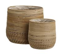 Panier de rangement en rotin House Nordic Moro (x2) Beige 29x35 cm/39x35 cm