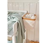 Panier de rangement en sherpa pour table à langer blanc TU