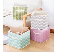 panier de rangement en tissu, lot de 4 - grand bac de stockage pour couettes, vêtements ou jouets - organiseur de chambre d’enfant