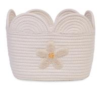 Panier de rangement Fleur écru (30 x 20 cm)
