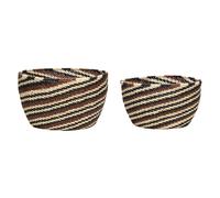 Panier de rangement Hubsch Interior Stream (x2) Marron 34x20/39x25 cm
