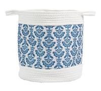 Lot de 3 Paniers de Rangement - HOME DECO FACTORY - Jaipur - Ethniques - Bleus et Blancs