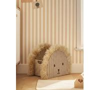 Panier de rangement Lion en corde de papier et raphia beige TU