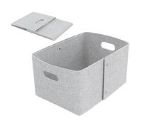 Panier de rangement - Paniers pour organisation, boîte de rangement avec boutons, organiseur pliable en feutre avec poignées pour étagères, salon, chambre à coucher, salle de bain, crèche, linge