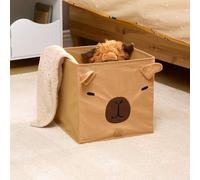 Boîte de Rangement Pliable Capybara 29x29cm Marron