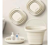 Panier de rangement pliable - Matériau durable, bassin multifonction, seau de pêche portable pour l'extérieur, panier à linge grande capacité, cuve de lavage, bac pour bain de pieds, seau pliable, boî