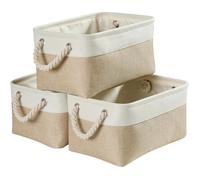 Panier de rangement pliable - OKZ® - Ensemble de 3 pièces - Dimensions 36x26x18 cm - Tissu coton et polyester
