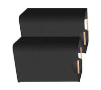 Panier de rangement pour vêtements en toile de coton, noir, taille S | Tissu naturel et construction robuste pour un transport facile, avec fonction pliable, espace de rangement généreux pour