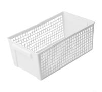 Panier de rangement rectangulaire creux vert pour l'organisation de bureau, porte-collations et fruits avec design ventilé pour cuisine, salle de bain, salon, petite taille 28 x 13 x 11,5 cm (P)