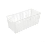 Panier de rangement rectangulaire creux vert pour l'organisation de bureau, porte-collations et fruits avec design ventilé pour cuisine, salle de bain, salon, petite taille 28 x 13 x 11,5 cm (C)