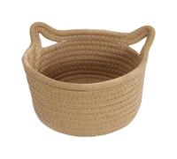 Panier de rangement rond - Organiseur empilable - Conteneur tissé compact - Petit panier décoratif pliable en tissu léger pour serviettes, , vêtements, animaux domestiques, chambre à coucher