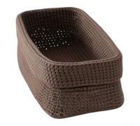 Panier de Rangement Tissé 29x15x18cm pour Papier Toilette | Fil de tricoté, doux et respirant, style , pour idéal pour papier toilette et mouchoirs
