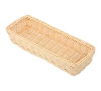 Panier de Rangement Tissé pour Couverts, Grand Format Plastique Beige | Égouttage Intégré, Organise la Vaisselle Files, Usage la Cuisine, Style Rustique, Nettoyage Facile
