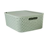 Panier de rangement tressé avec couvercle TRESSY - Vert