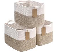 Panier de rangement tressé Corde en coton - 86 x 71 x 61 cm - Marron - Chambre d'enfant