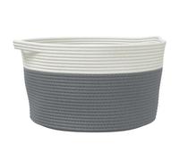 vidaXL Panier de rangement Ø38x46 cm – Coton – Gris – Pliable