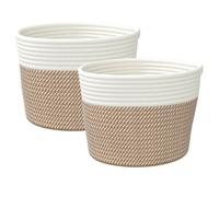 Panier de rangement - VIDAXL - x2 - Marron - Coton - Design moderne et pratique