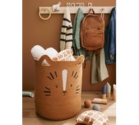 VERTBAUDET Panier de rangement XL en corde de coton Tigre caramel TU