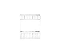 Panier de salle de bain 2 niveaux acier inoxydable argenté Double